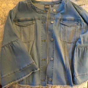 New wide sleeve jean jacket